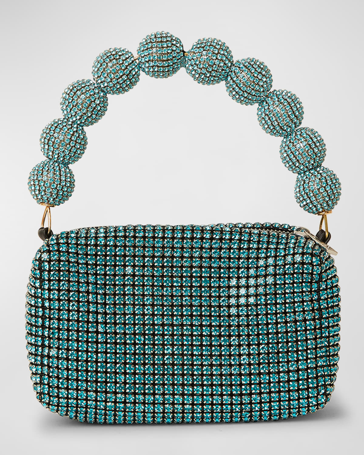 Btb Los Angeles Marbella Crystal Clutch In Aqua