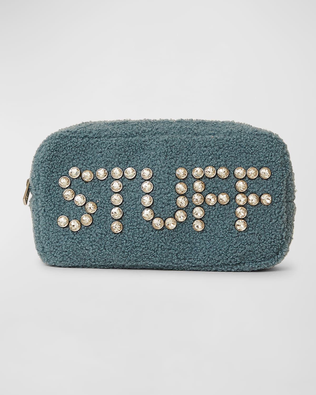 Shop Btb Los Angeles Stuff Crystal Small Cosmetic Bag In Dusty Blue