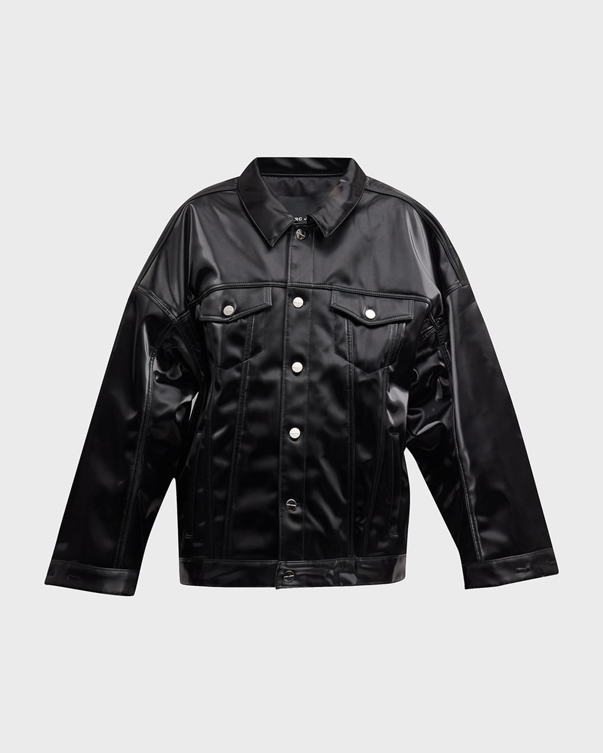 Marc Jacobs Reflective Trucker Jacket In Black