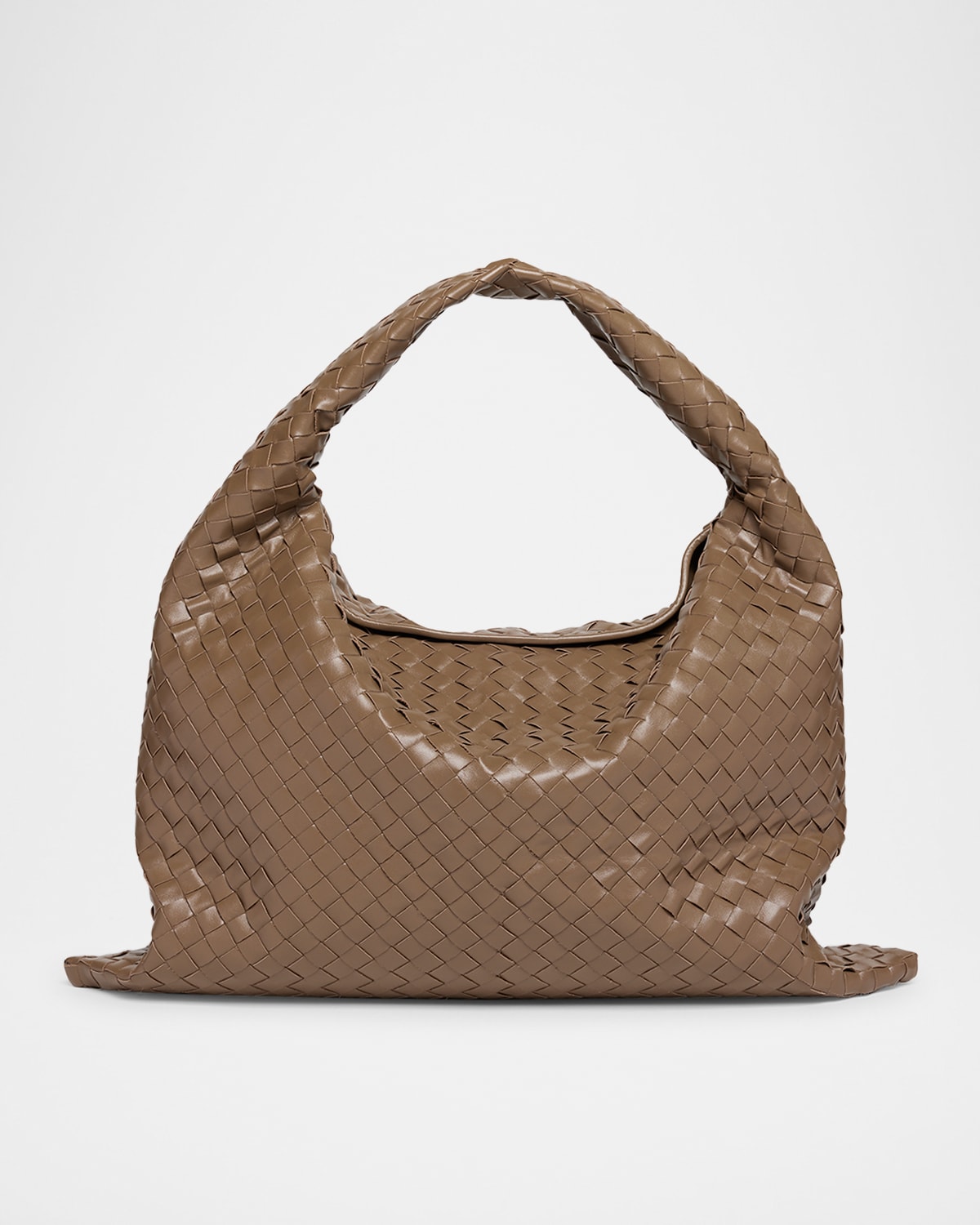 Shop Bottega Veneta Large Hop Shoulder Bag In Pinecone