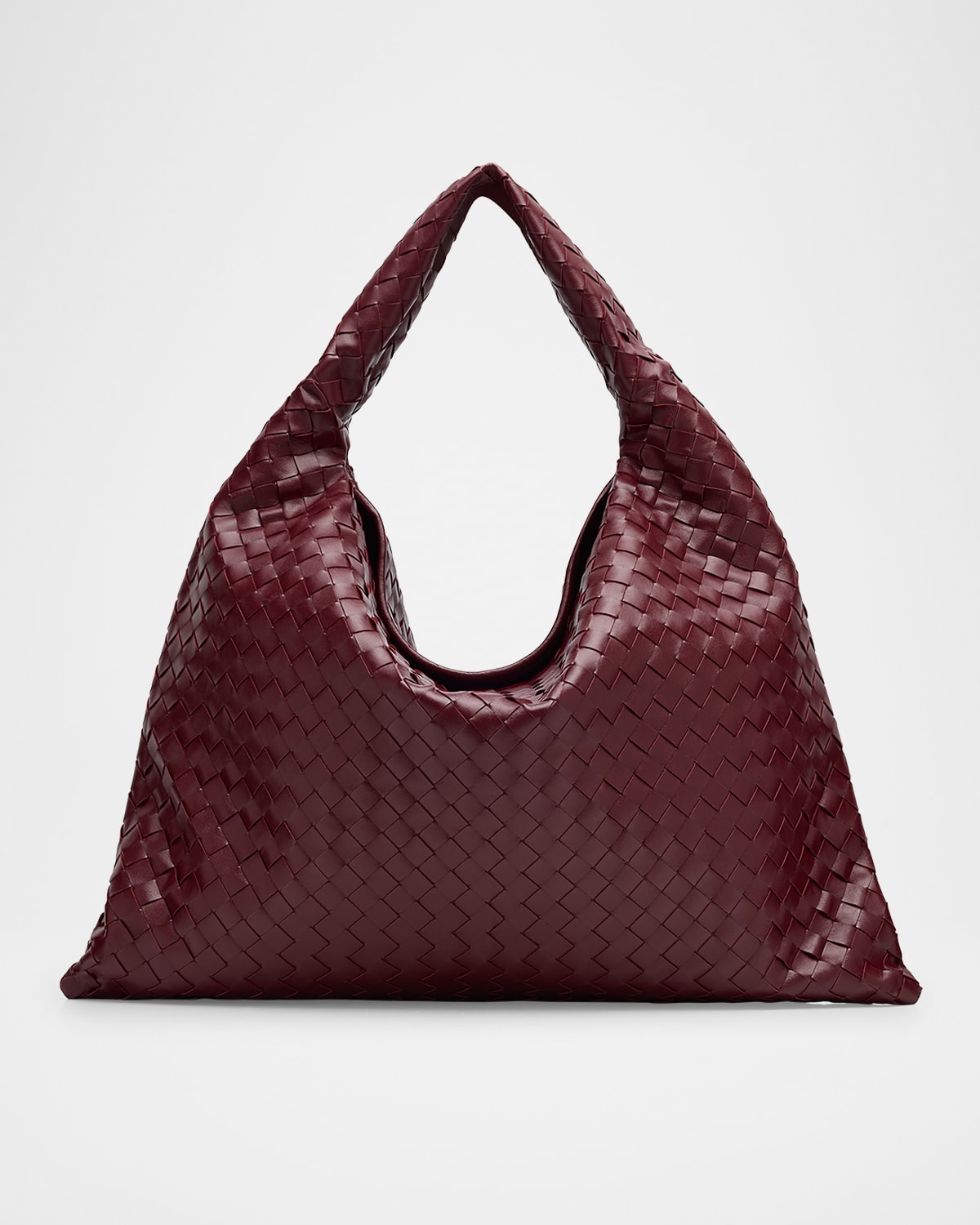 Shop Bottega Veneta Large Hop Shoulder Bag In Barolo