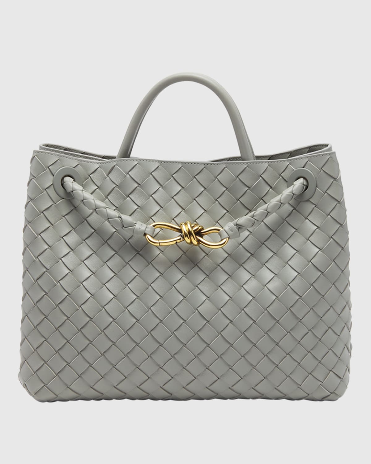Bottega Veneta Medium Andiamo Intrecciato Shoulder Bag In Aga Gr-m