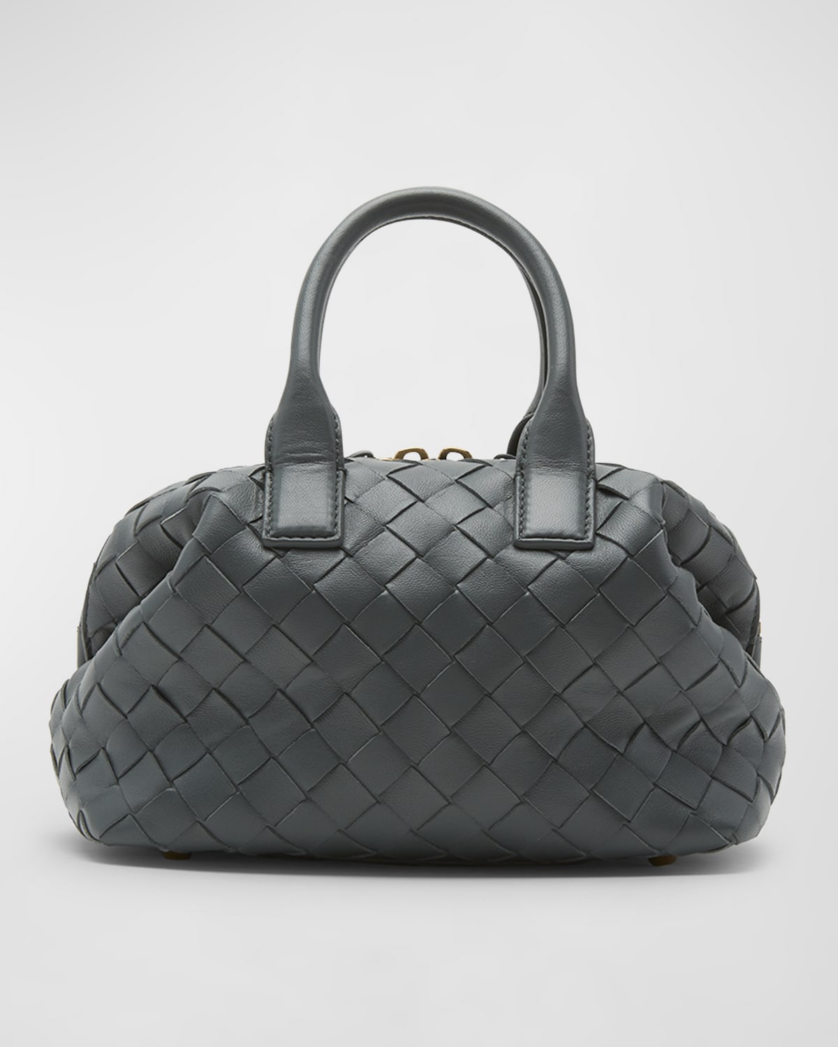 Bottega Veneta Mini Bauletto Bag In Slate-muse Brass