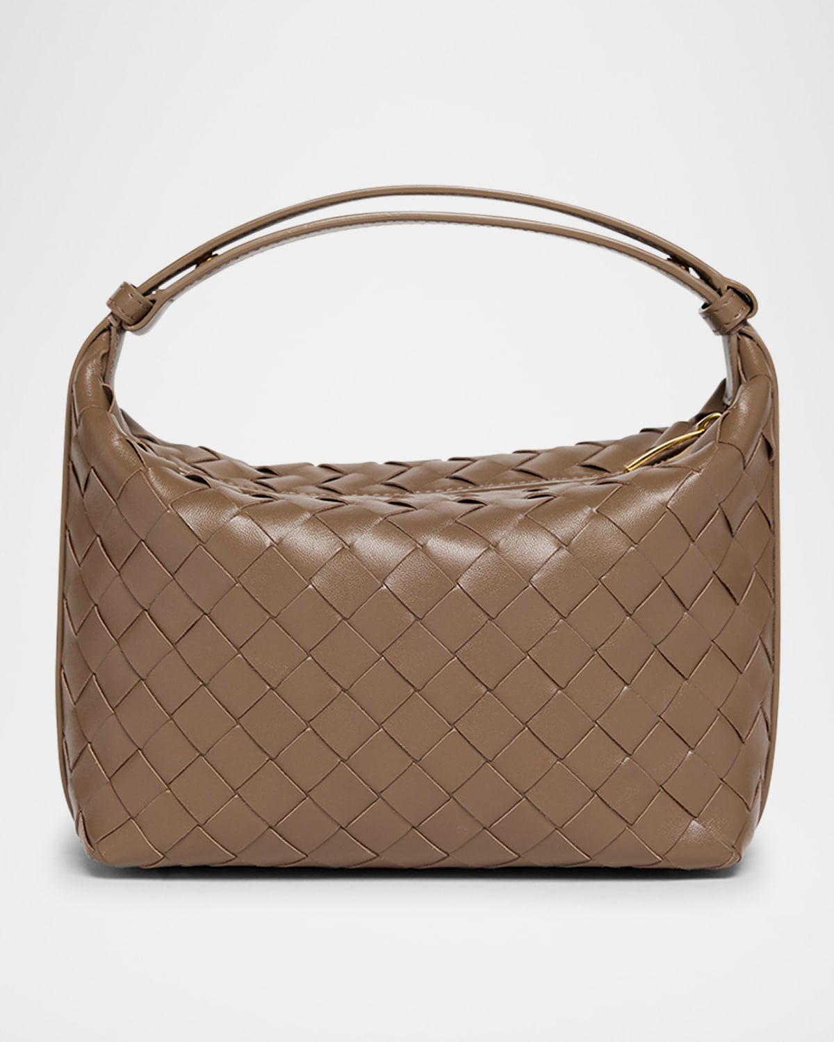 Bottega Veneta Mini Wallace Intrecciato Leather Shoulder Bag In Pinecone