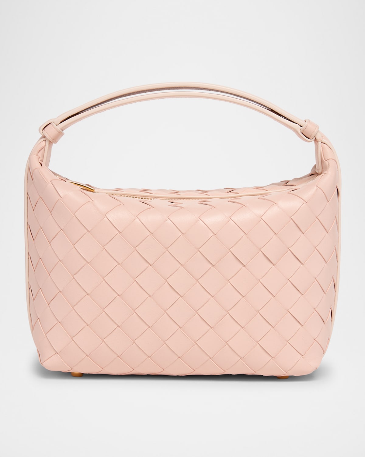 Shop Bottega Veneta Mini Wallace Bag In Cameo