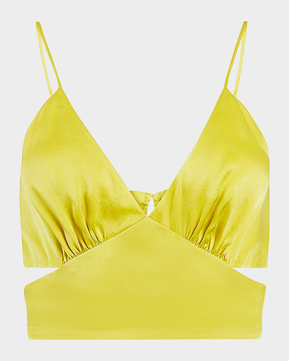 Shop Secret Mission Amy Silk Tank Top In Yellow