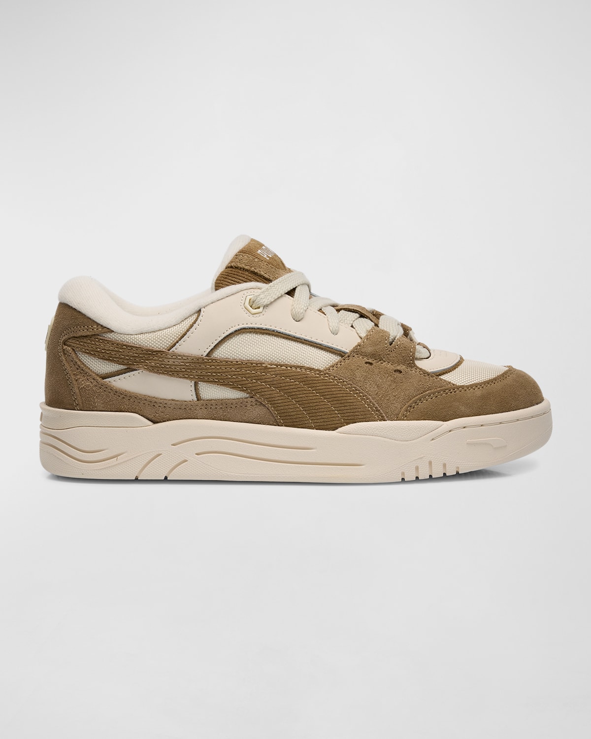 Puma -180 Courduroy Sneakers In White And Brown