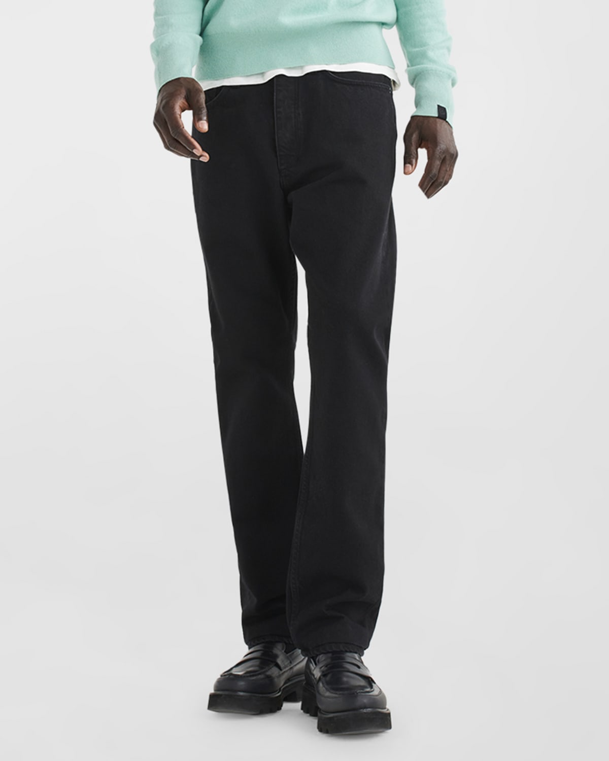 Rag & Bone Fit 4 Authentic Rigid Relaxed Fit Jeans In Rinse In Rinse