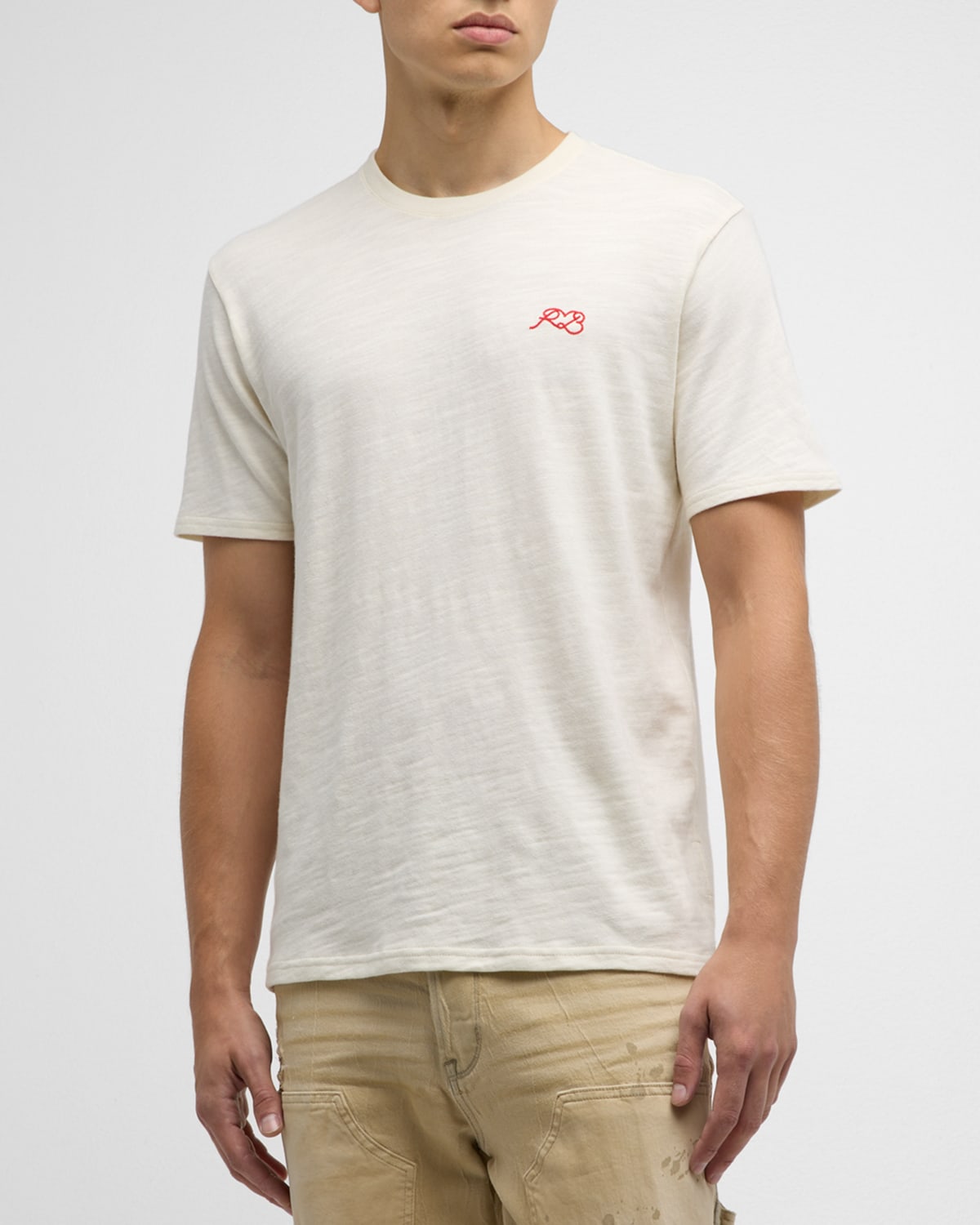 Shop Rag & Bone Men's Love Rb Soft Cotton T-shirt In Ivory