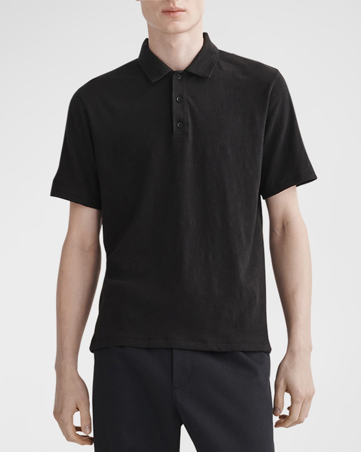 Shop Rag & Bone Men's Classic Flame Polo Shirt In Black