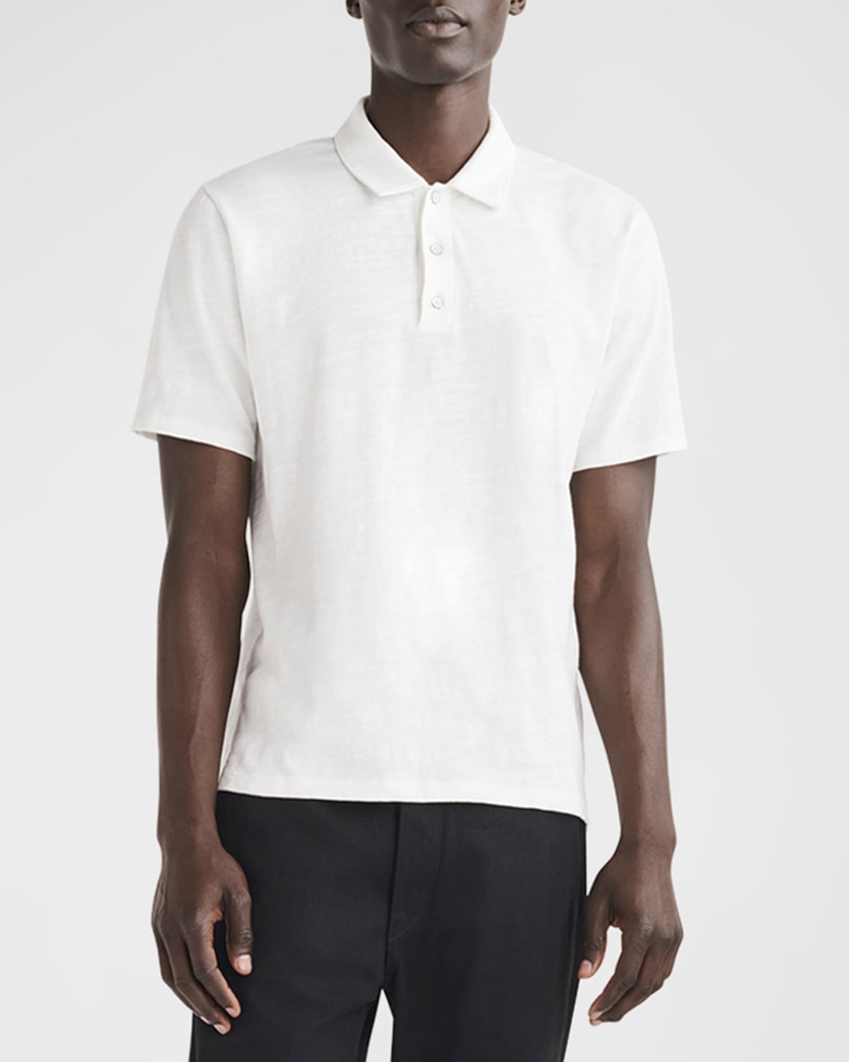 Shop Rag & Bone Men's Classic Flame Polo Shirt In White