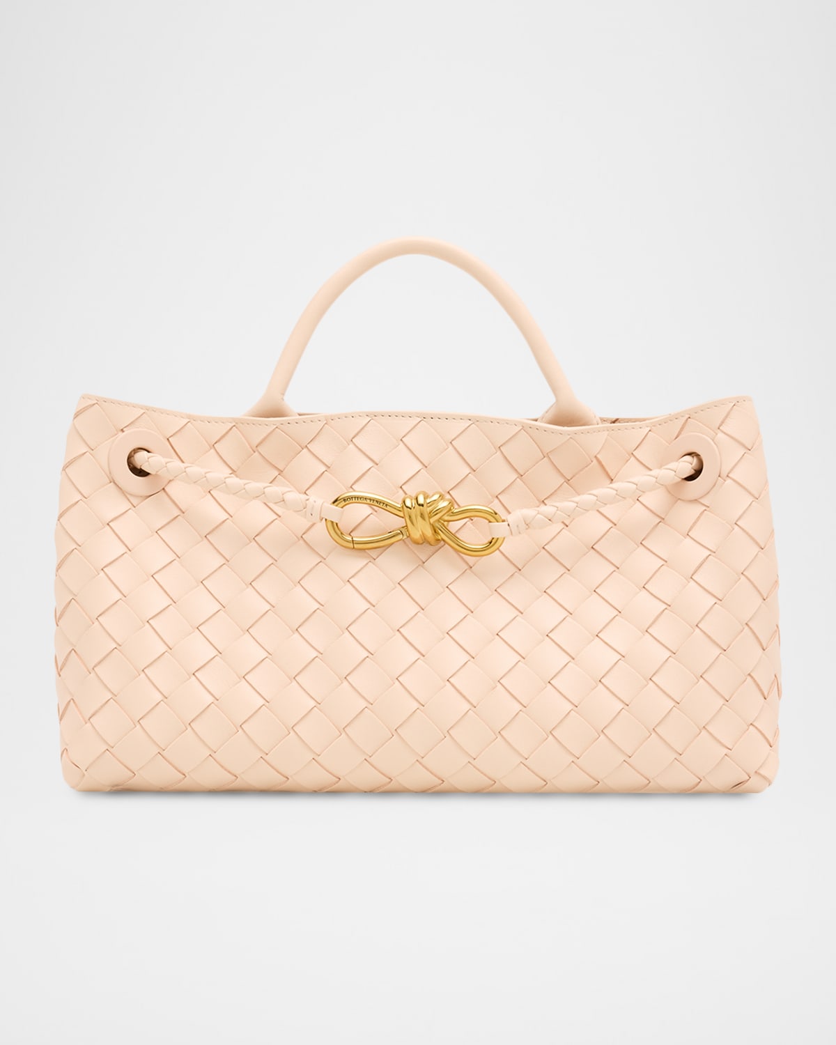 Bottega Veneta Small East-west Andiamo Bag In Neutral