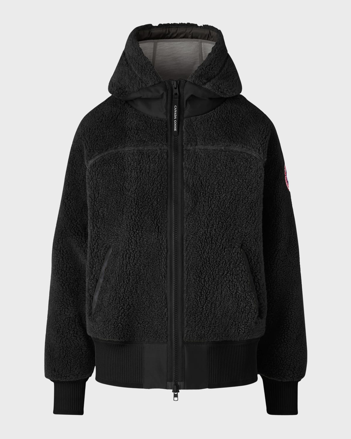 Canada Goose Simcoe Fleece Zip-up Hooded Jacket In Black