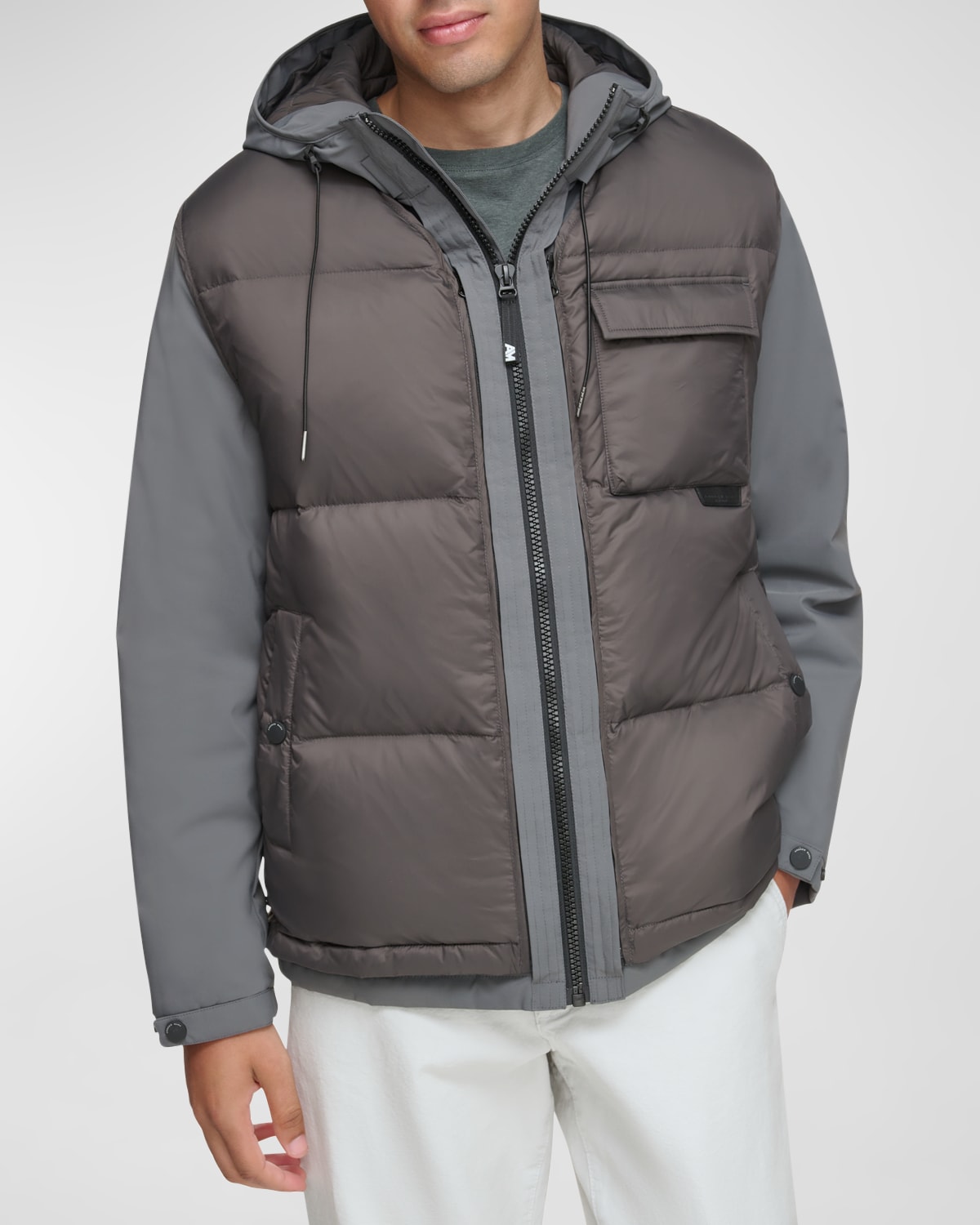 Andrew marc cheap hooded drawstring jacket
