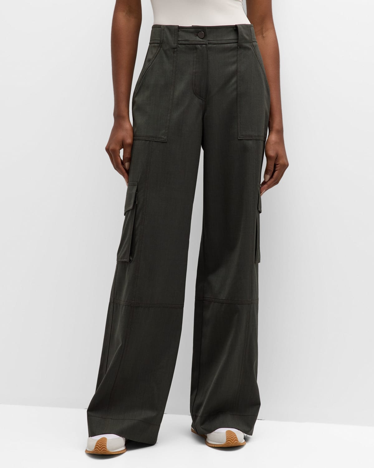 Shop Twp Coop Cotton Twill Cargo Pants In Military