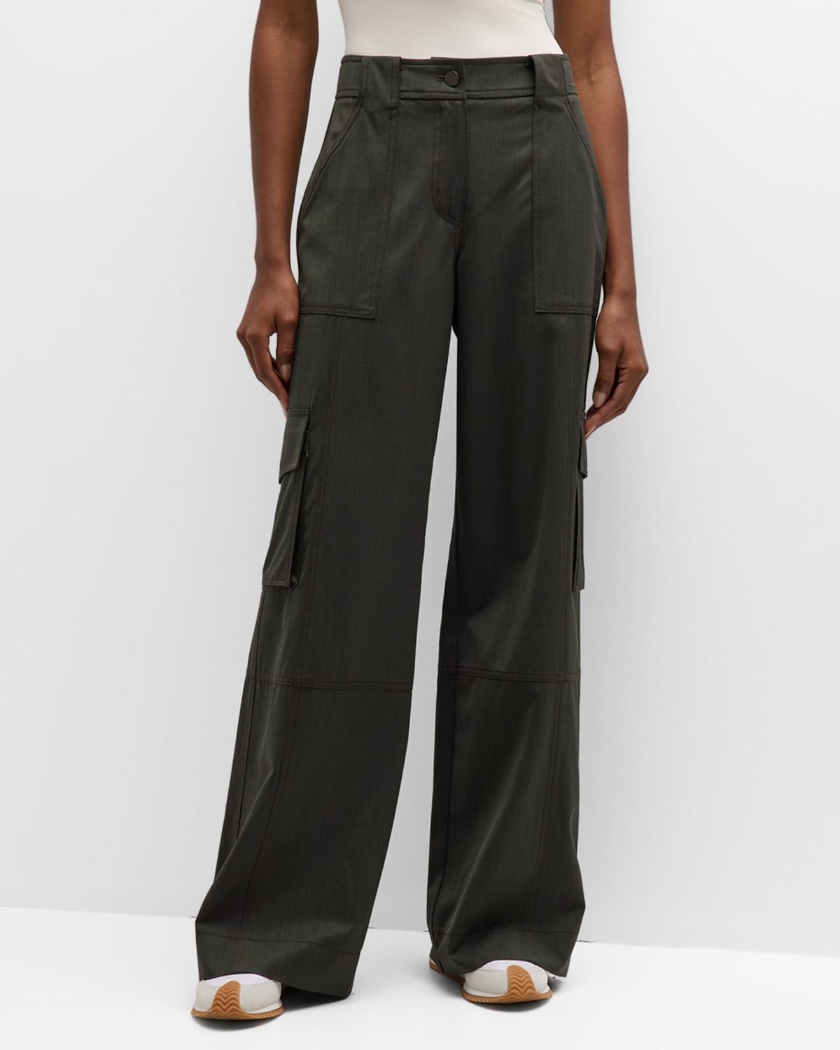 Twp Stretch Wool Cargo Pants In Military