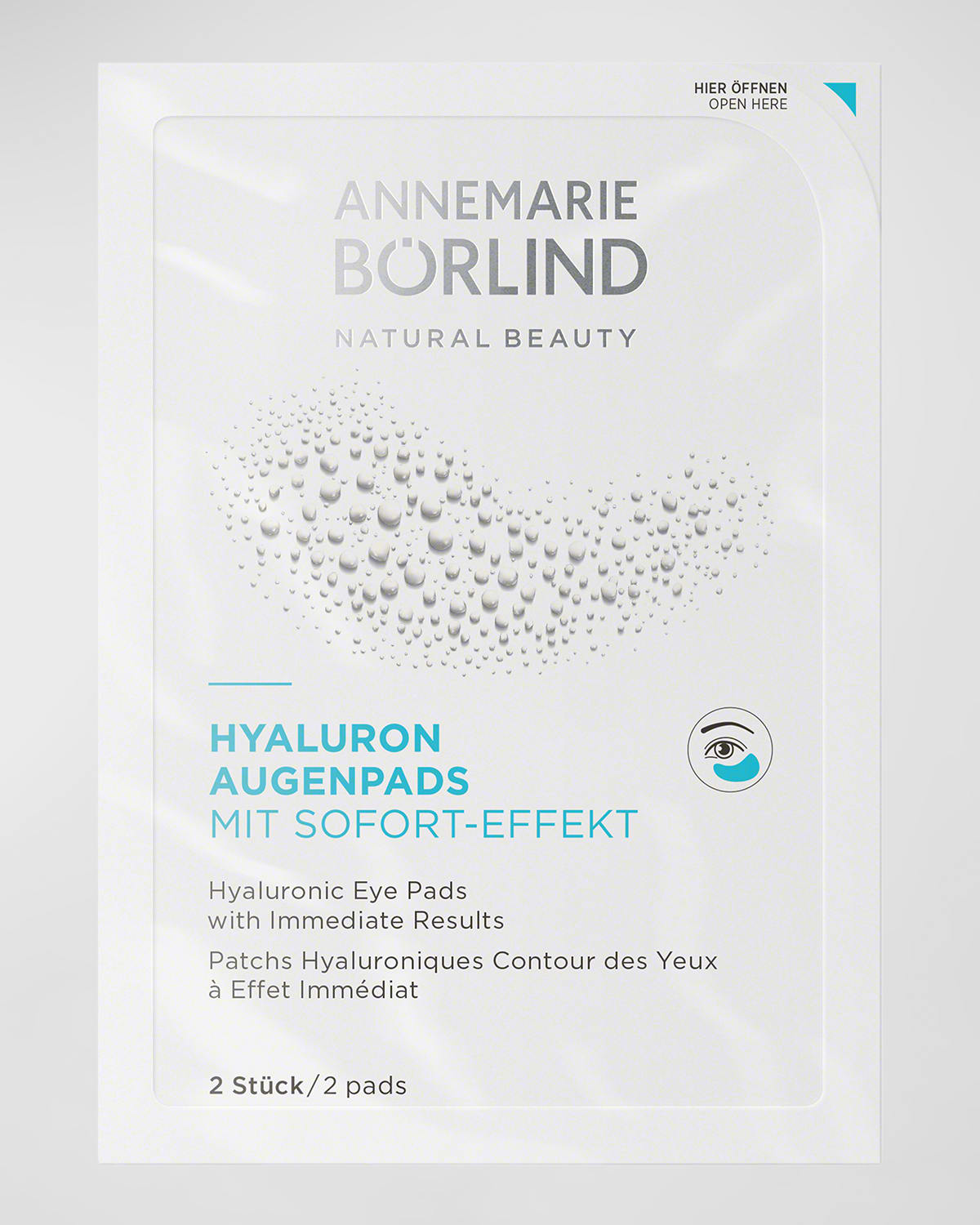 Annemarie Borlind Hyaluronic Eye Pads, 12 Pieces In White