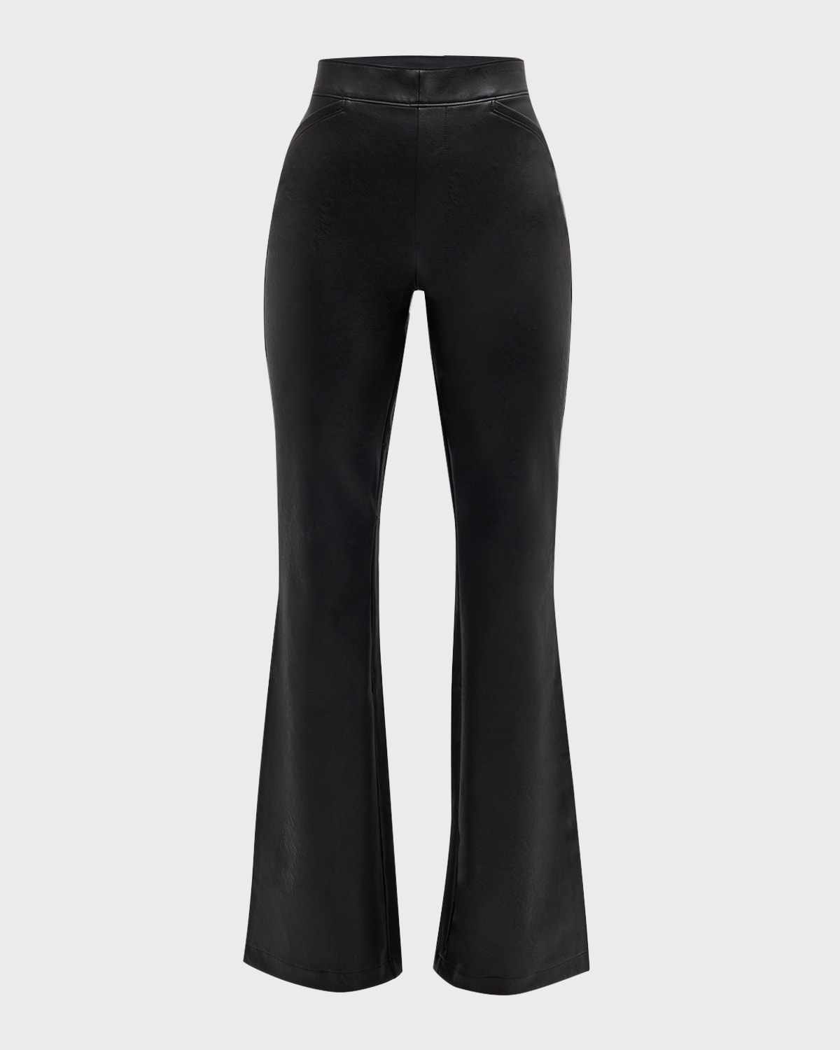 Leather-Like Flare Pants