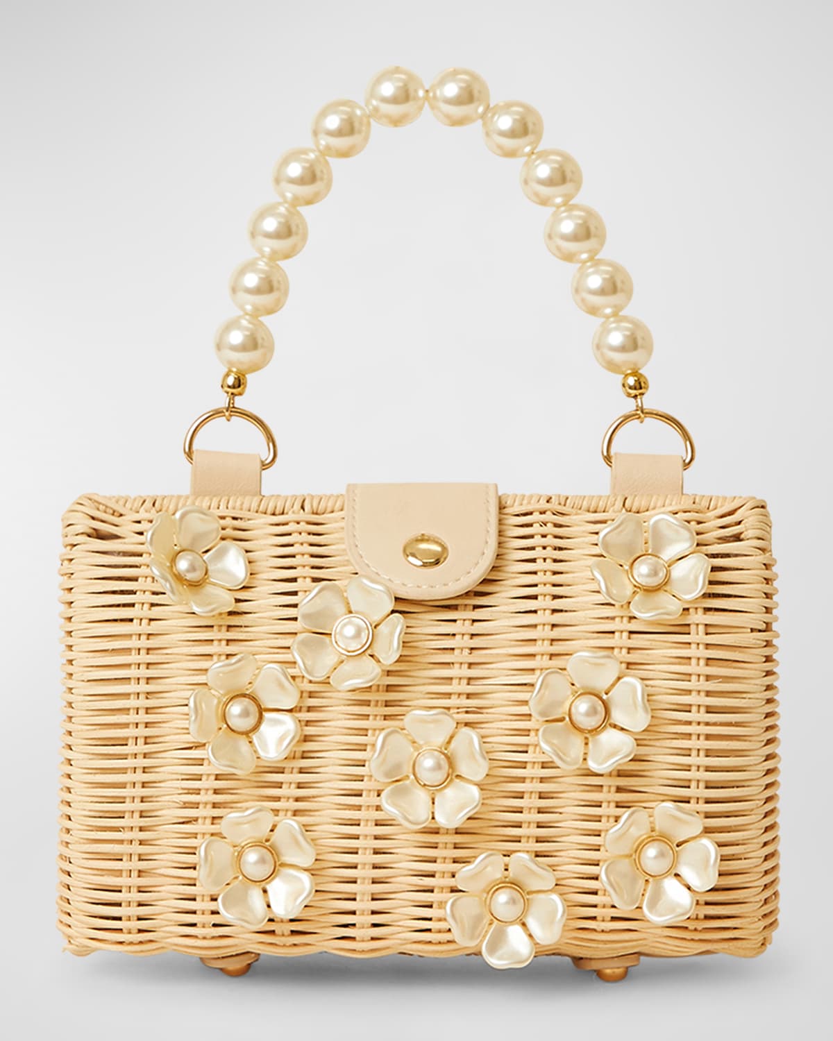 Carrington Pearly Flower Clutch Bag