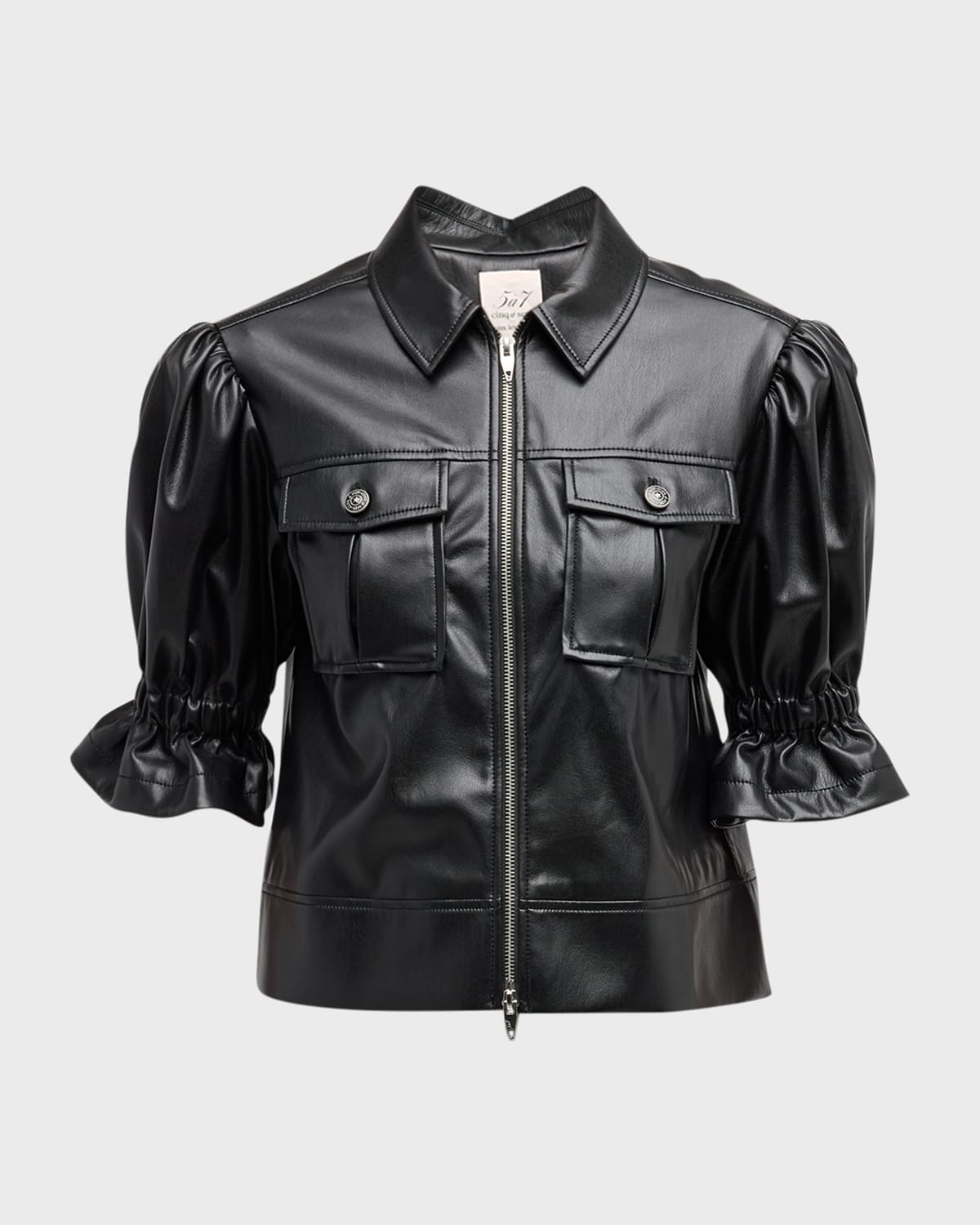 Holly Cropped Vegan Leather Jacket