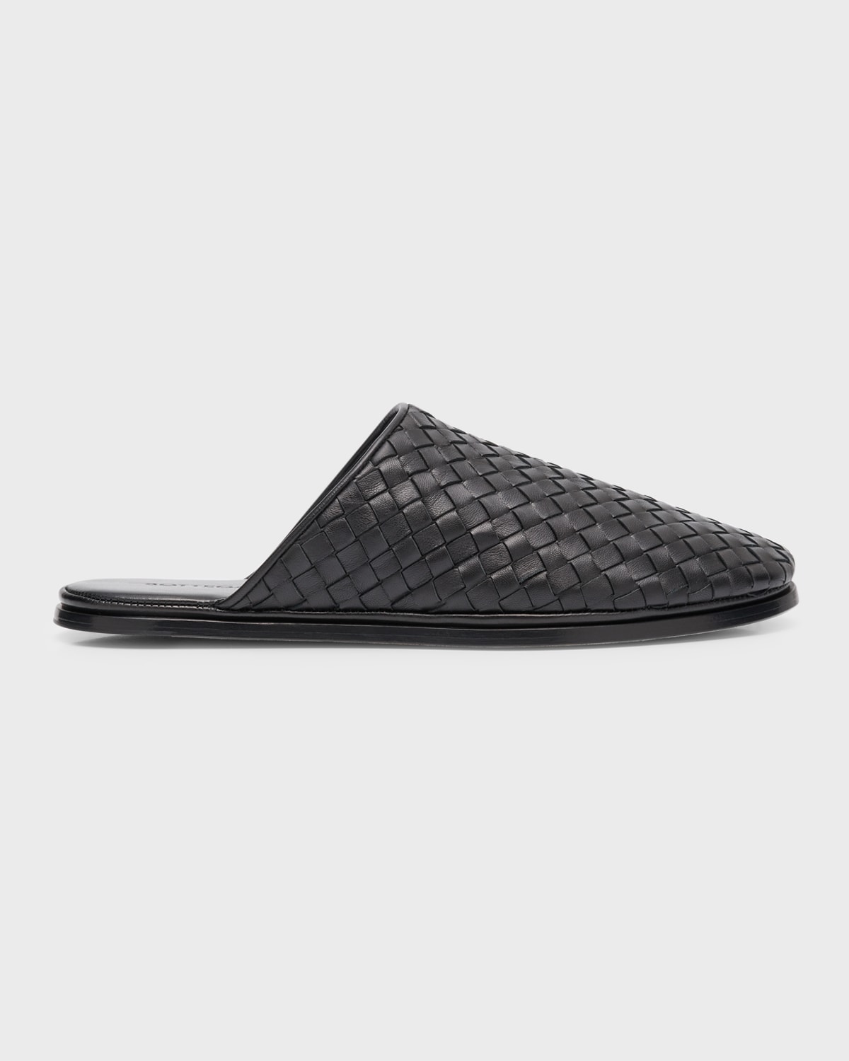 Intrecciato Woven Leather Mule Slippers