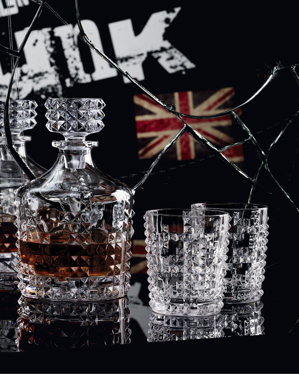 Nachtmann Punk 3-piece Whiskey Set In Transparent