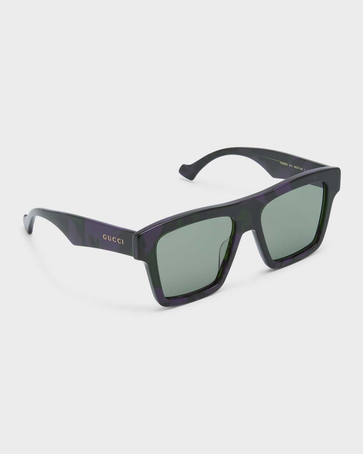 Men's GG0962Sm Acetate Rectangle Sunglasses
