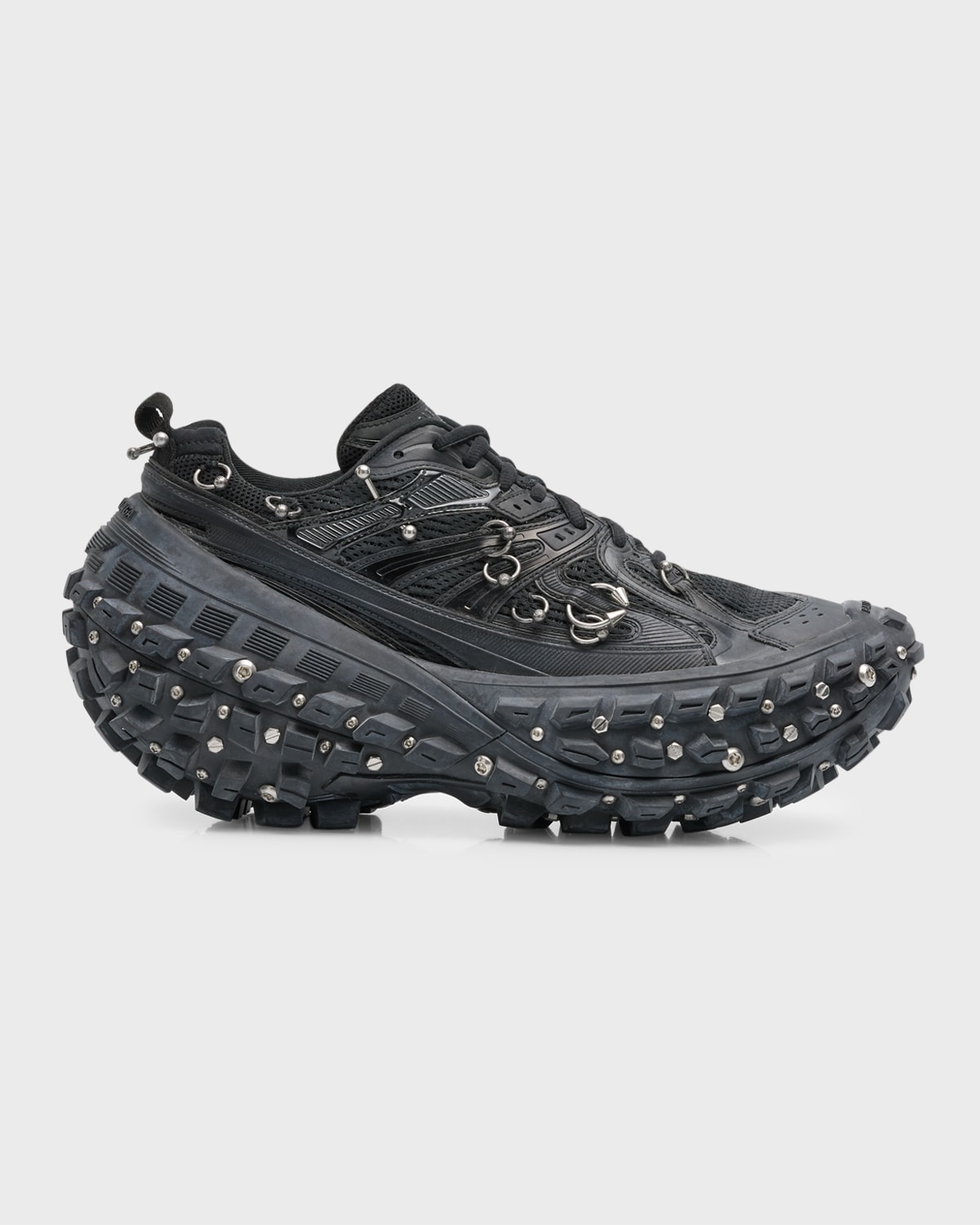 Shop Balenciaga Men's Bouncer Screw Sneakers With Piercings In 1081 Black