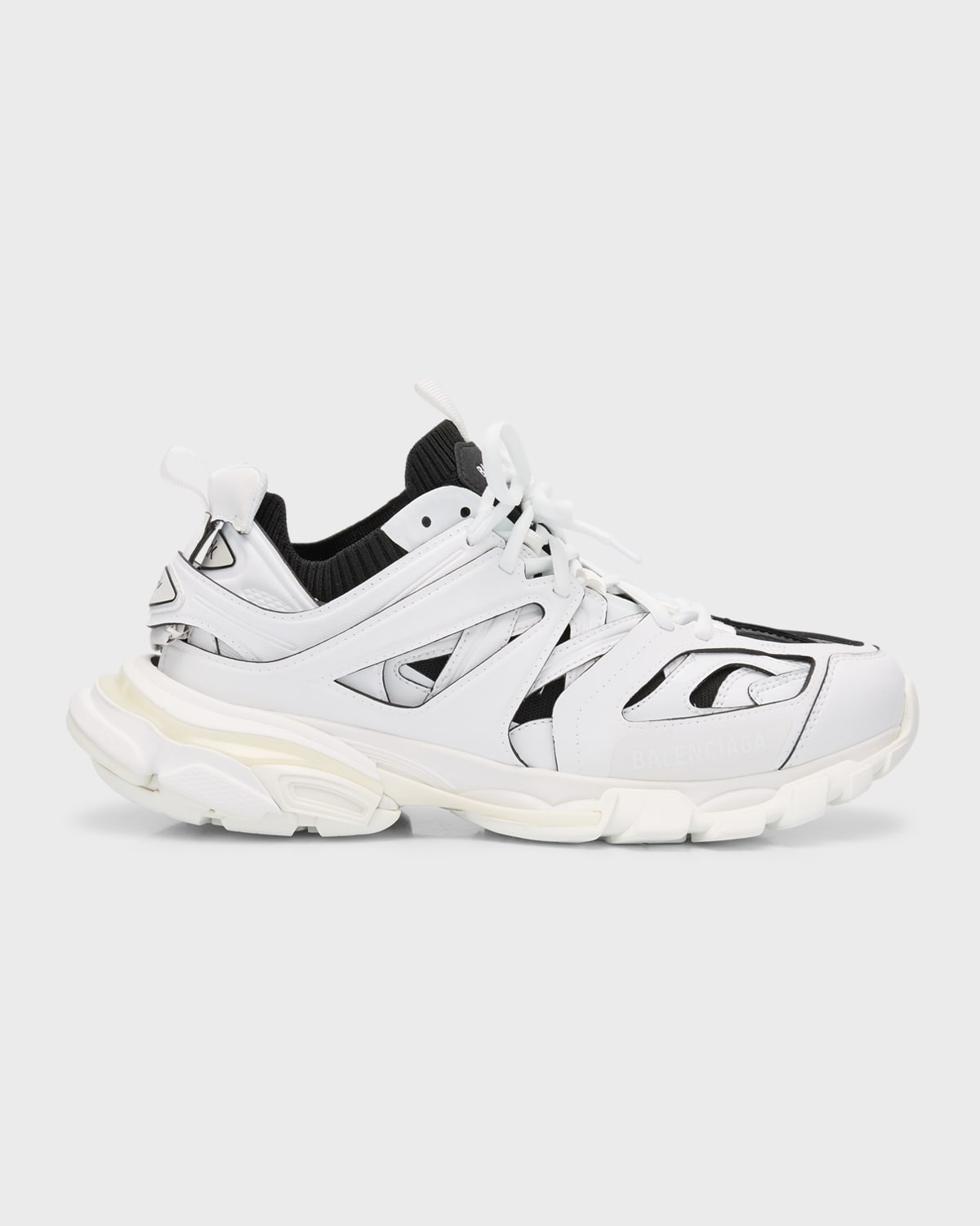 Shop Balenciaga Track Sock Sneaker In 9010 White/black