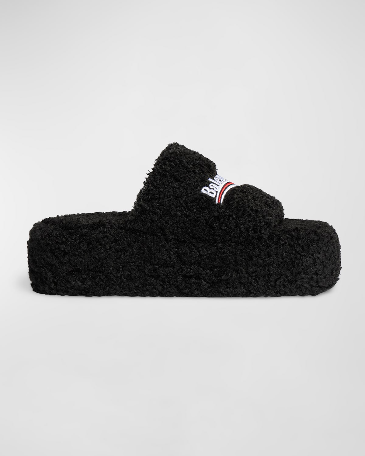 Furry Platform Sandals