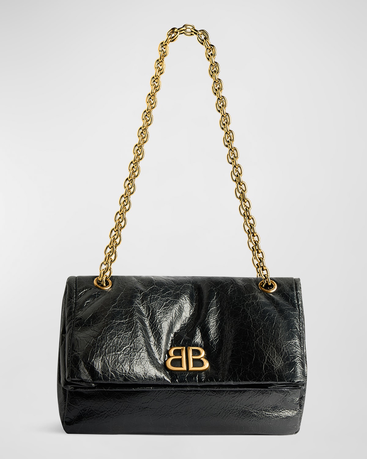 Balenciaga Crush Small Quilted Leather Chain Shoulder Bag