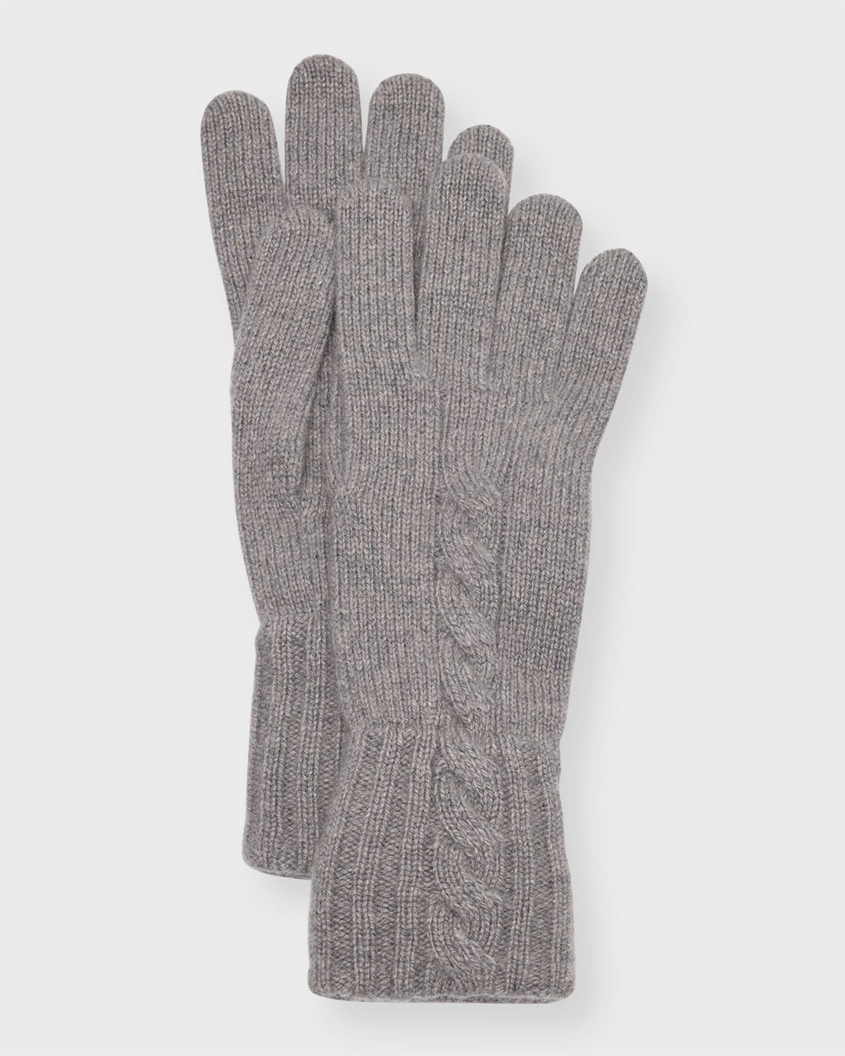 Short Knit Cashmere Gloves