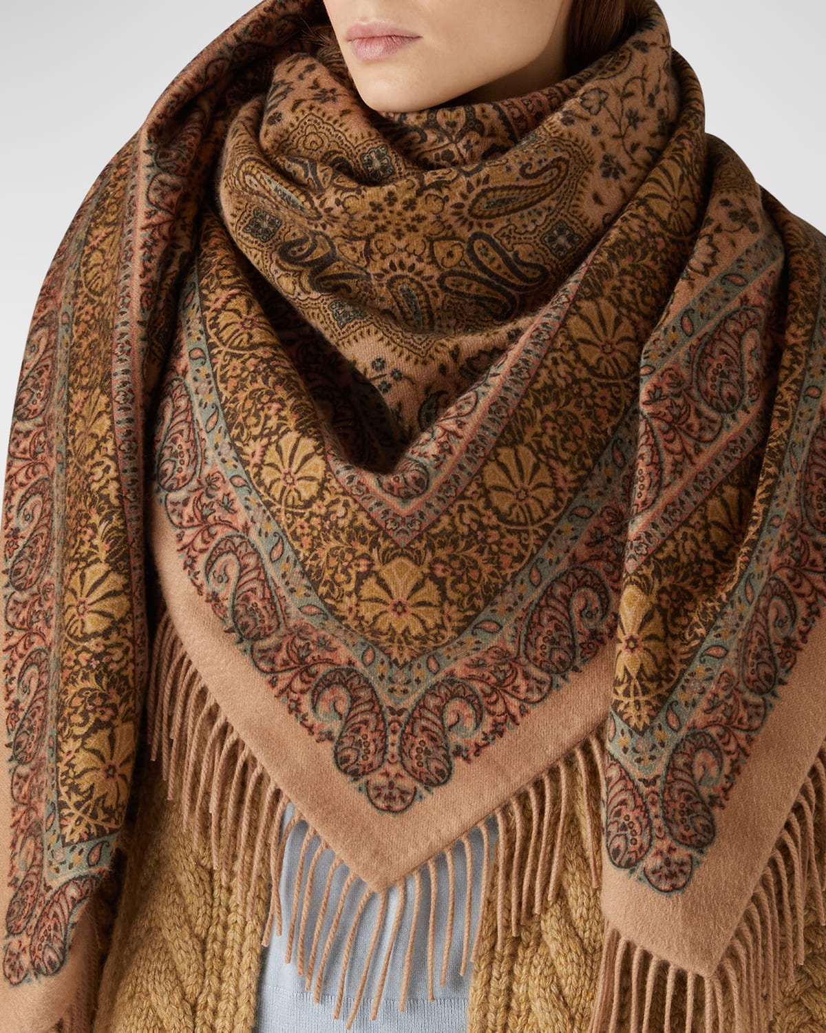 LORO PIANA Floral-print cashmere and silk-blend scarf, Sale up to 70% off