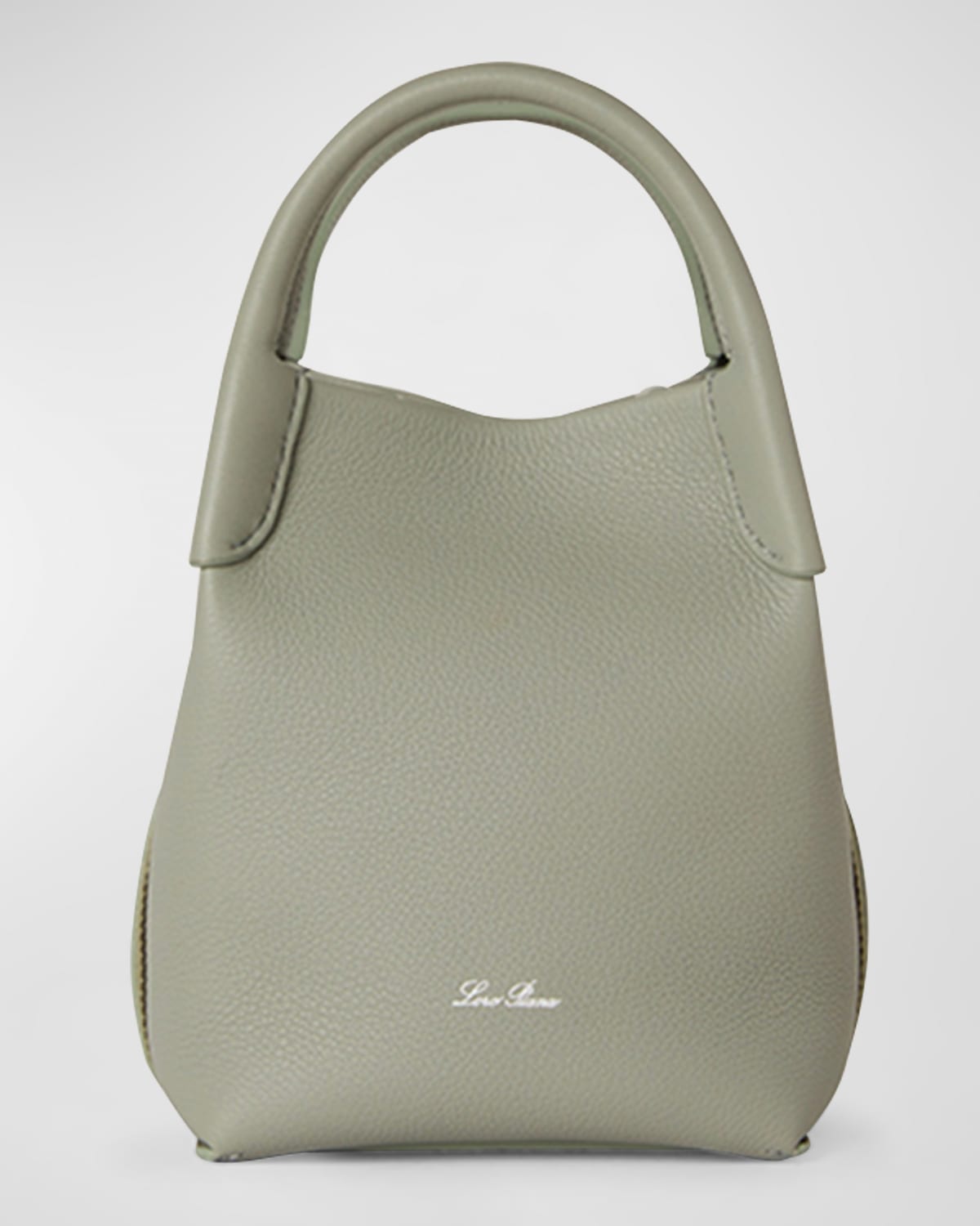 Loro Piana Women's Bale Leather Convertible Shoulder Bag In Yerba Mate