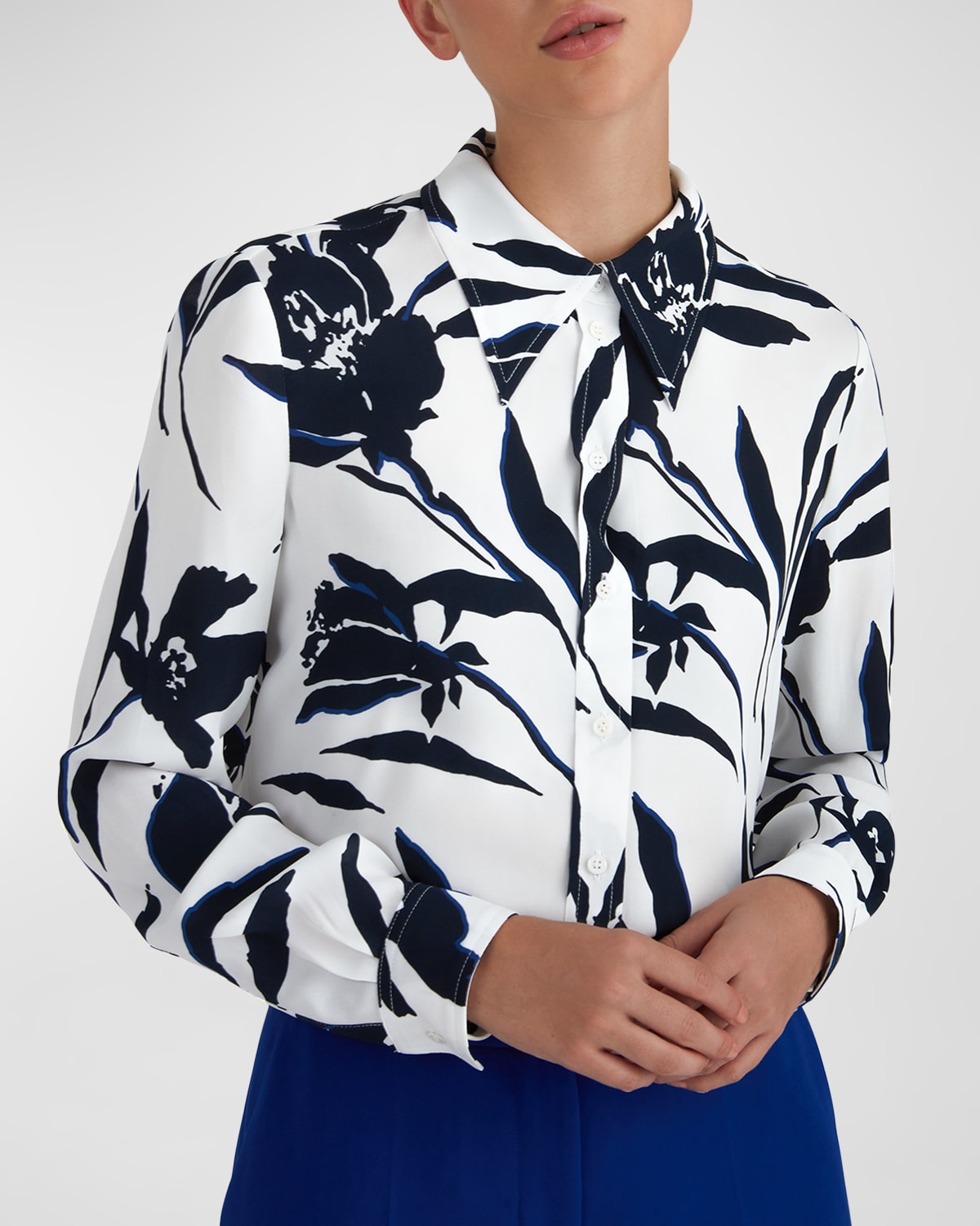 Judith & Charles Ronel Floral-Print Button-Down Blouse