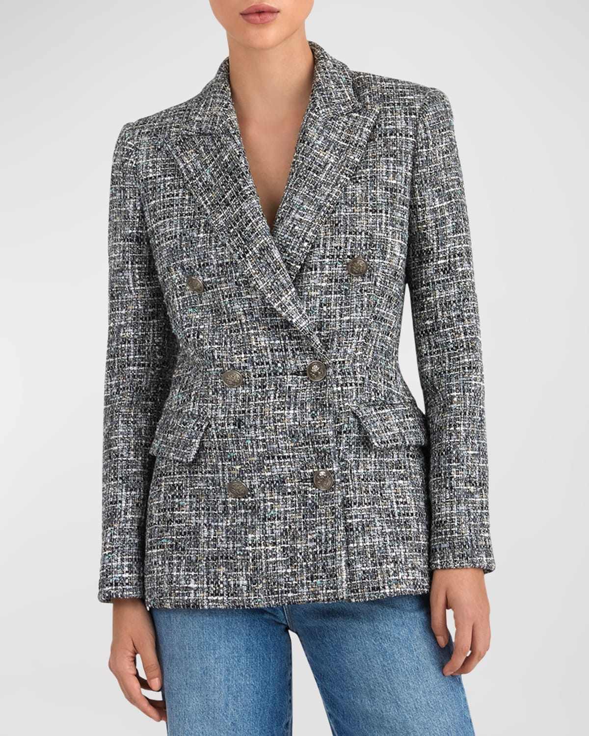 JUDITH & CHARLES ROME DOUBLE-BREASTED TWEED JACKET 