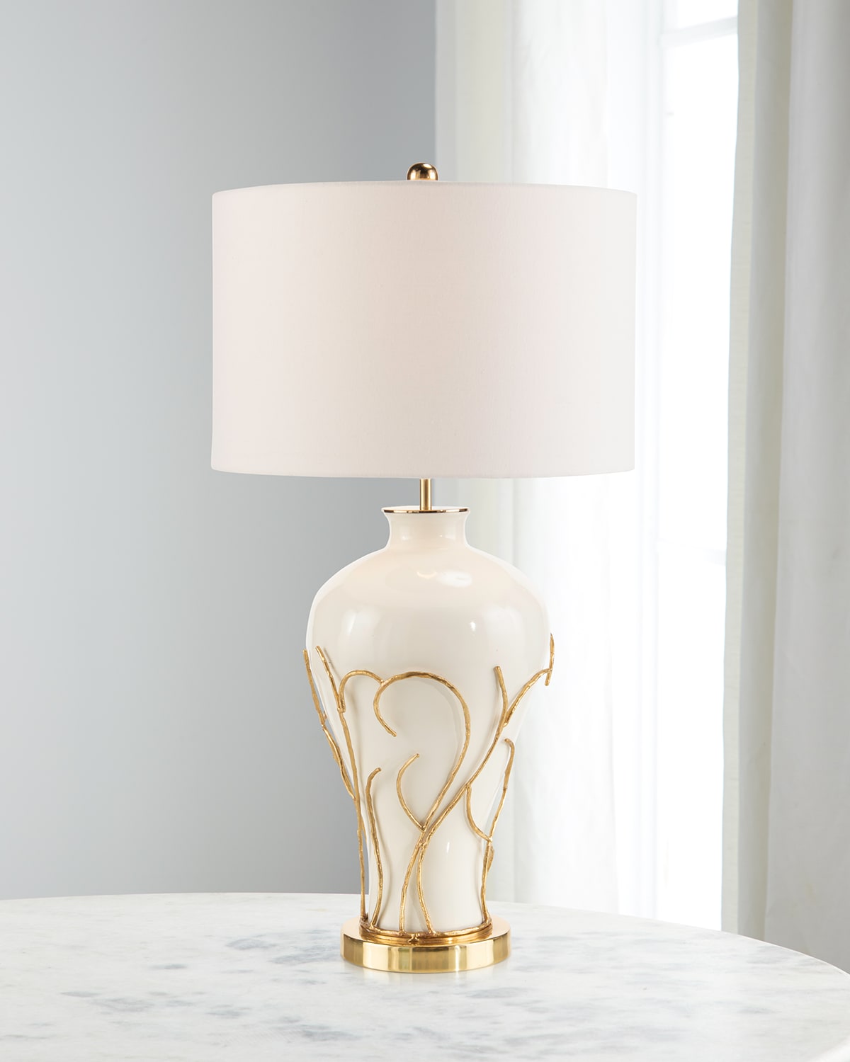 John-richard Collection White Flame Table Lamp
