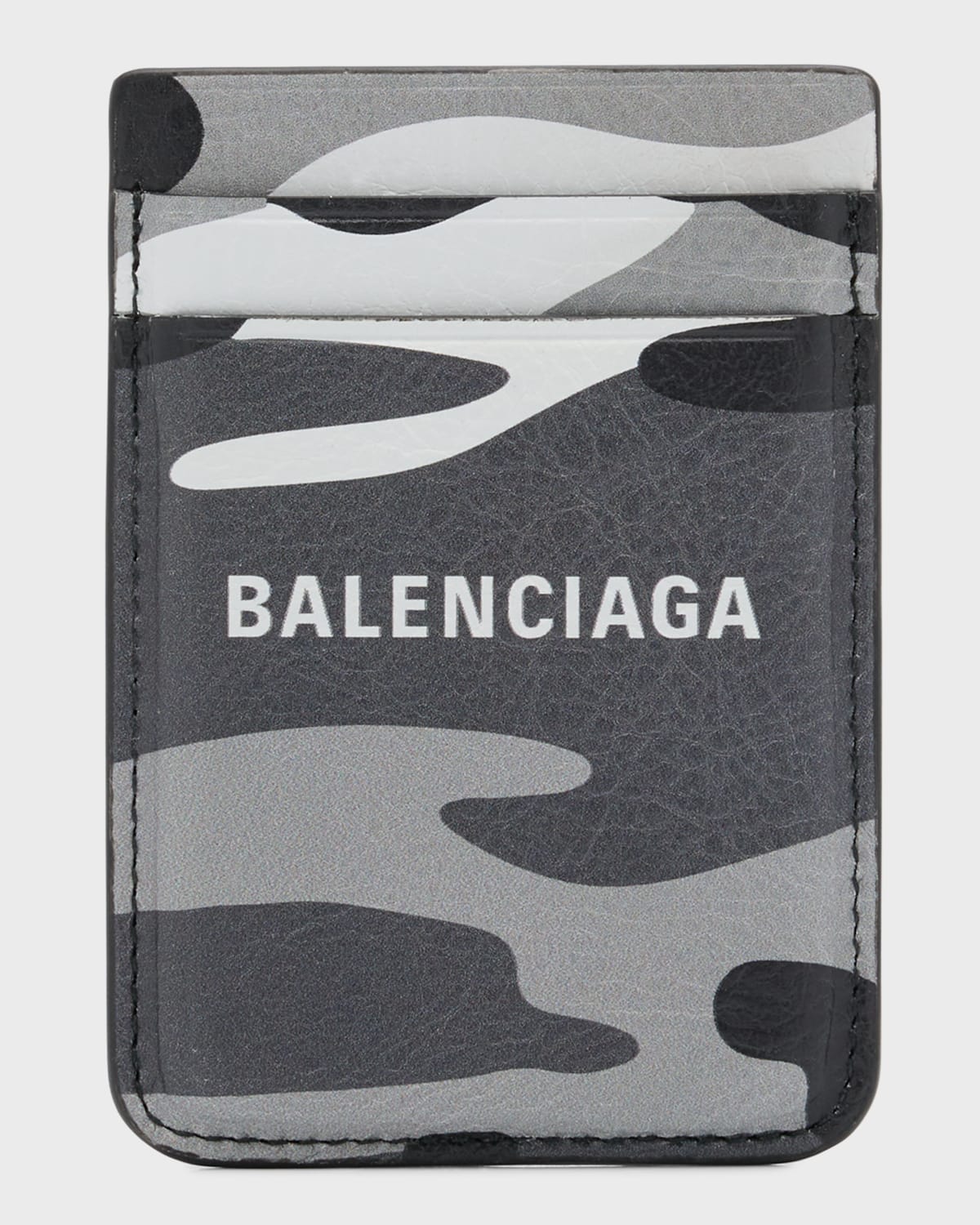 Balenciaga Cash Magnet Card Holder Camo Print In Multi