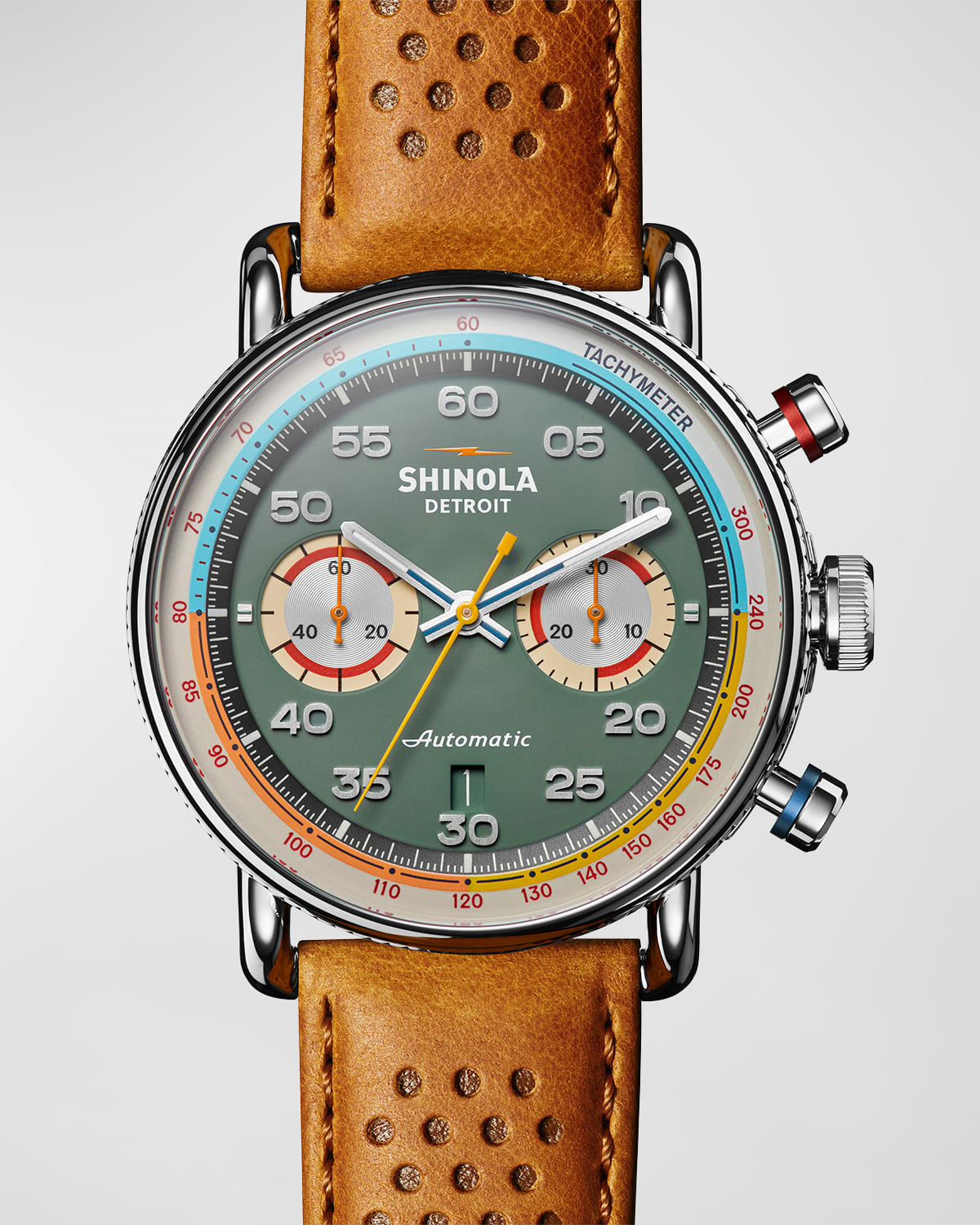 SHINOLA MEN'S LIMITED-EDITION CANFIELD SPEEDWAY AUTOMATIC CHRONOGRAPH WATCH, 44MM