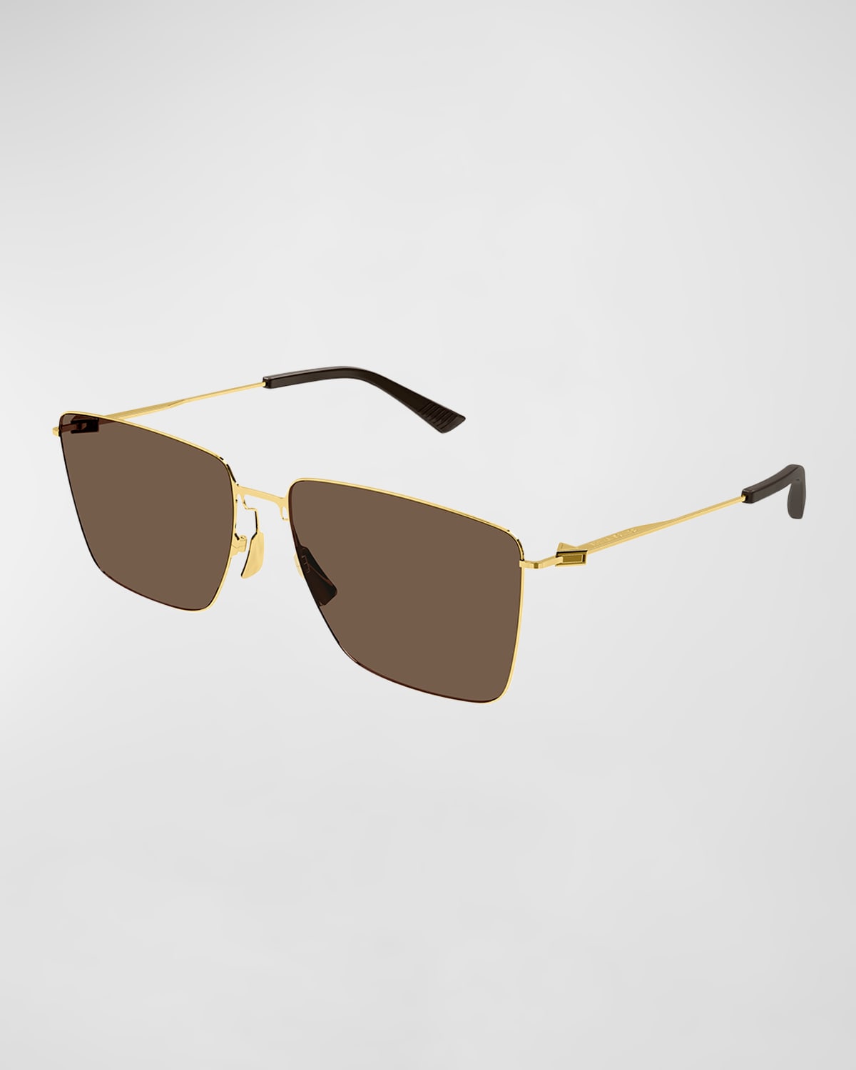 Men's BV1267SM Ultrathin Metal Rectangle Sunglasses