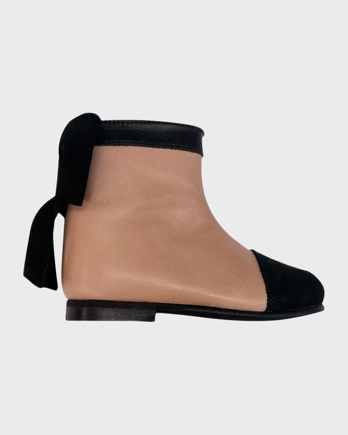 Shop Petite Maison Girl's Clara Bow Leather Booties In Pink