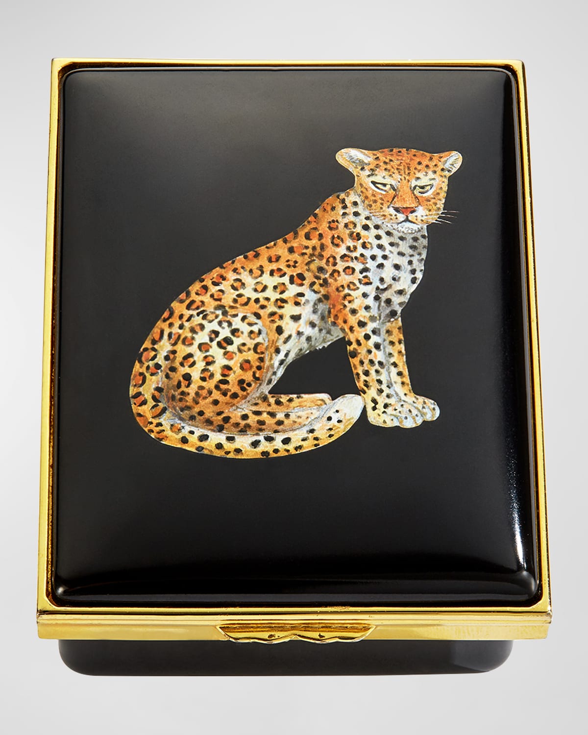 Halcyon Days Leopard "spots" Box In Black
