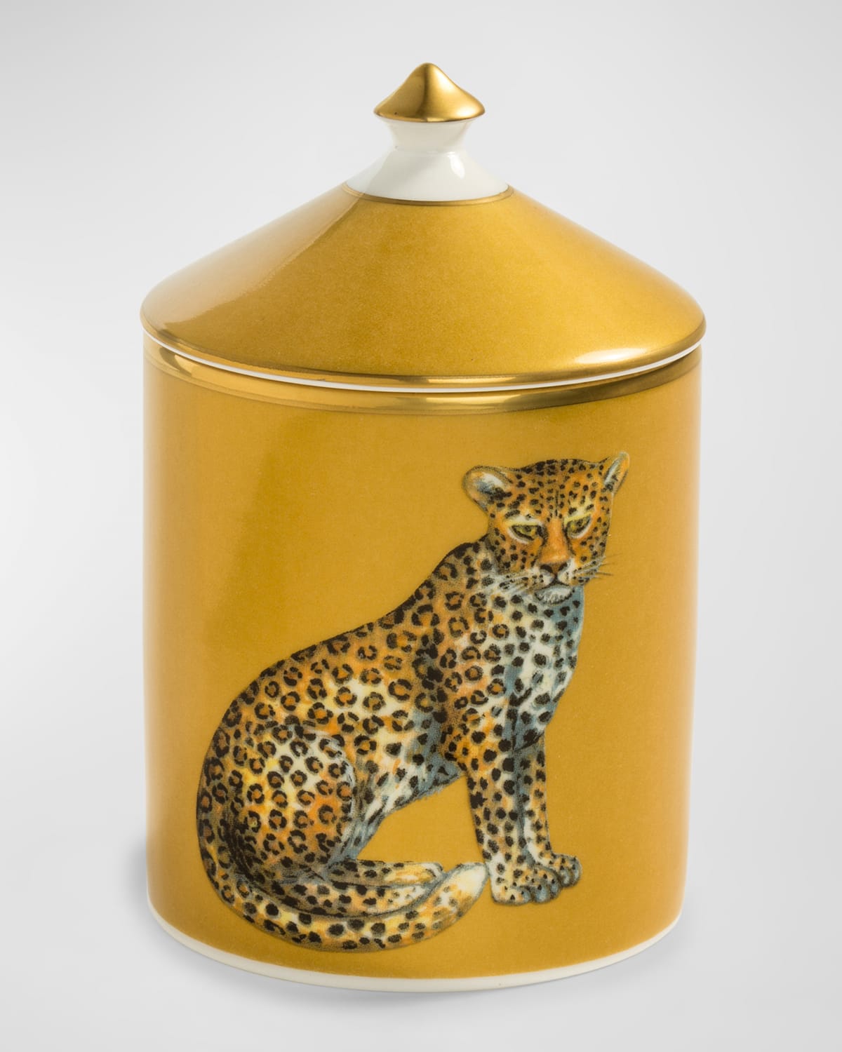 Halcyon Days Leopard Gold Jasmine Lidded Candle In Gold