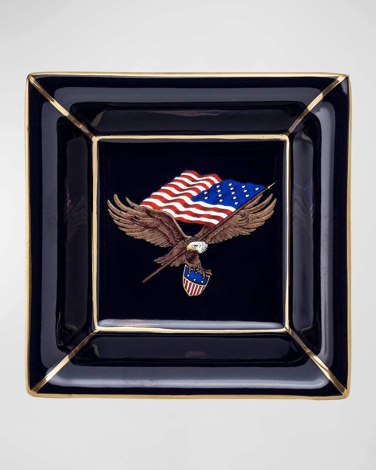 HALCYON DAYS STAR SPANGLED BANNER SQUARE TRAY