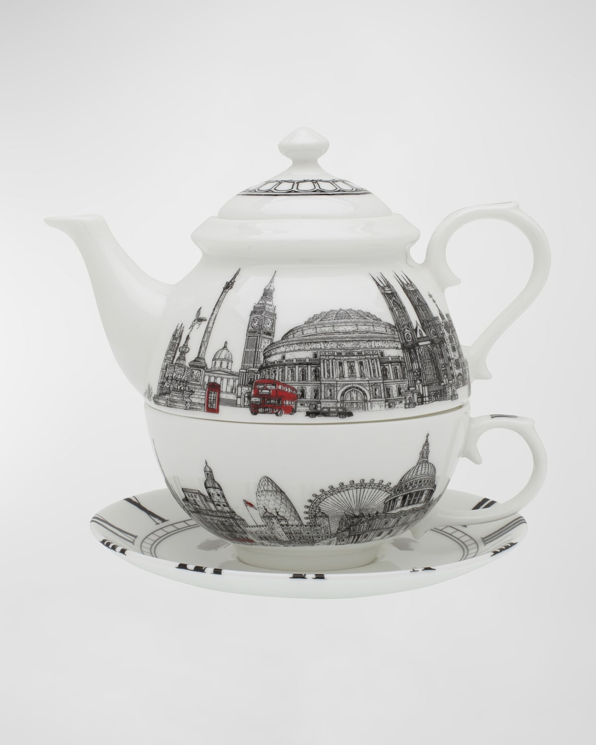 Halcyon Days London Icons Tea For One In White