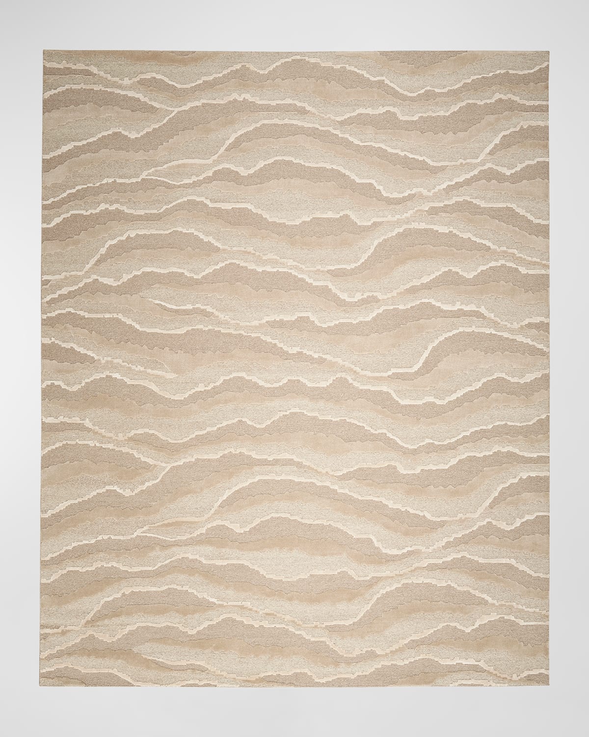 Nourison Rolling Hand-knotted Rug, 10' X 14' In Neutral