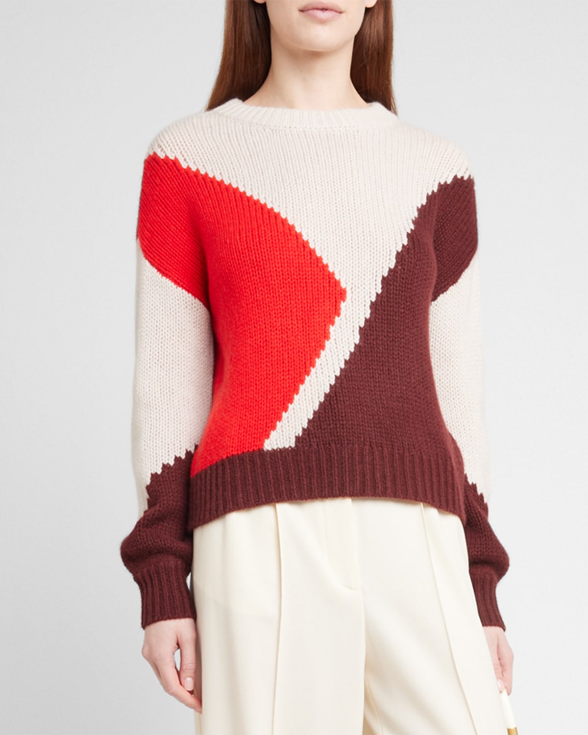 Elie Tahari The Jackie Cashmere Colorblock Sweater