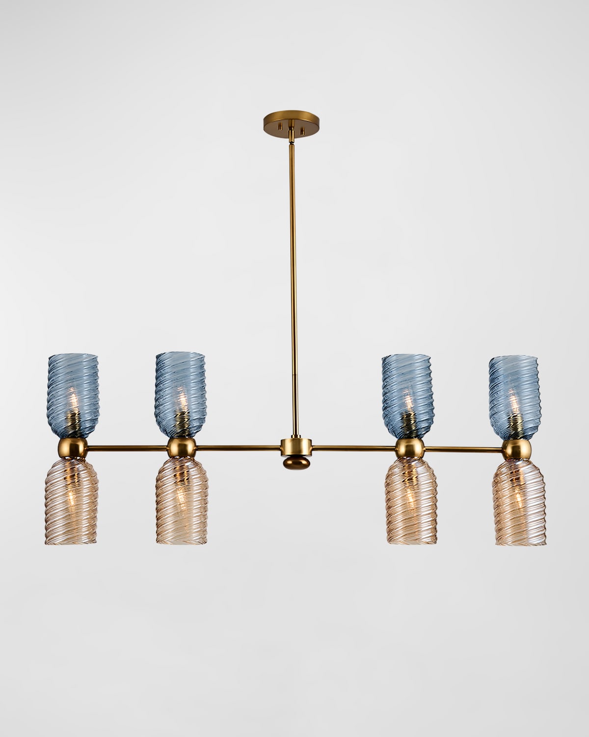 Allegri Crystal By Kalco Lighting Azul 8-light Island Chandelier In Gold