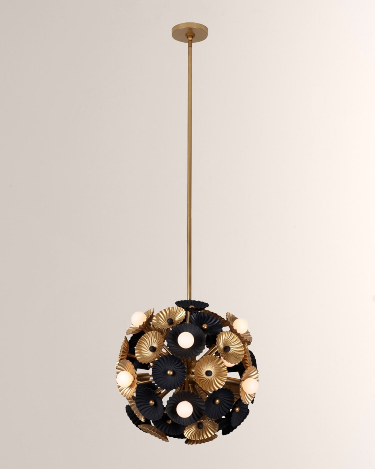 Allegri Crystal By Kalco Lighting Damask 15-light Semi Flush Mount In Black And Vintage Brass