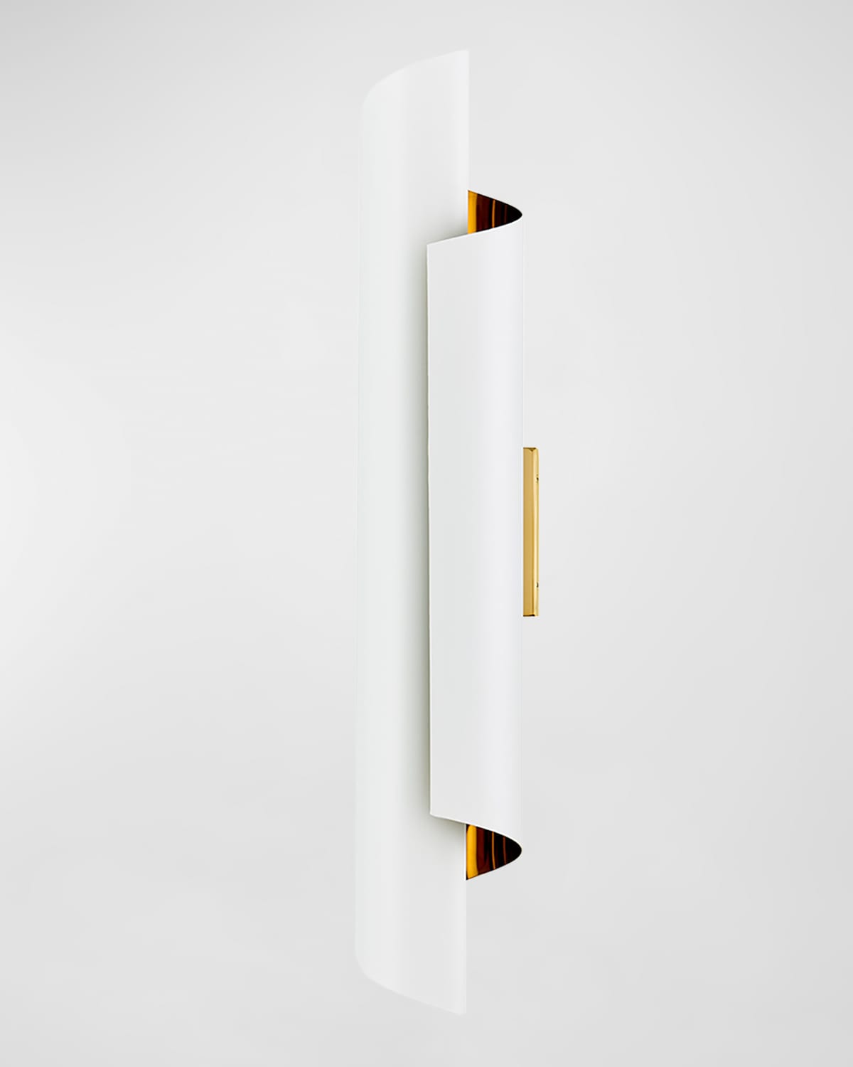 Allegri Crystal By Kalco Lighting Piaga Wall Sconce, 24" In Polished Brass And White
